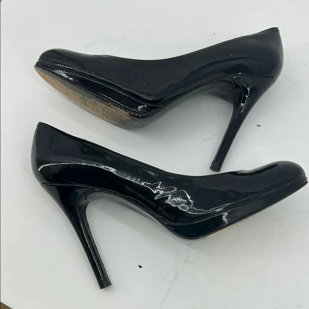 Stuart Weitzman Black Patent Leather High Heel Pumps - Picture 6 of 8